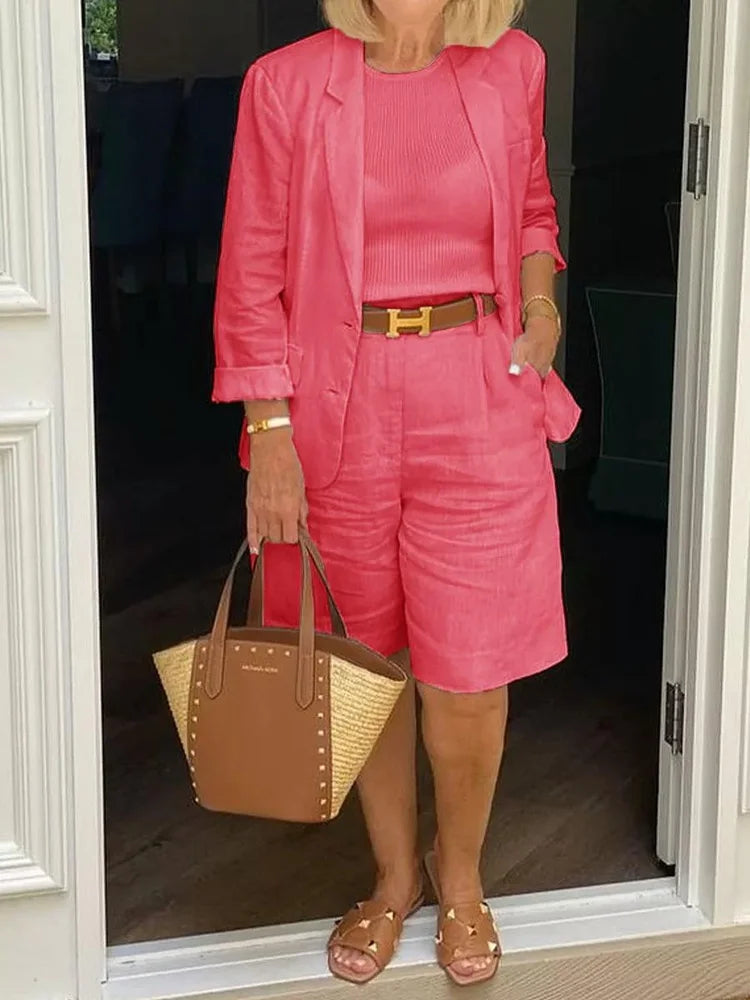 Isabella | Conjunto de Blazer y Bermudas de Verano para Mujer con Estilo Elegante 1