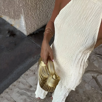 Isabella | Mono Fiesta Mujer Plisado de Pierna Ancha con Escote Halter 2