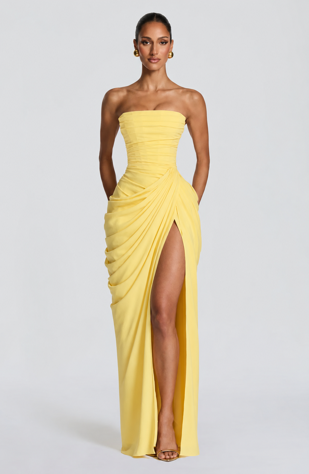 Isabella | Vestido De Noche Largo Sin Tirantes Con Corsé Para Mujer 0