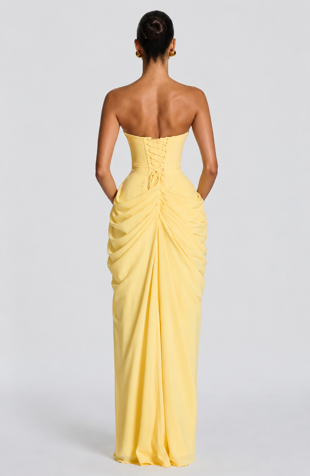 Isabella | Vestido De Noche Largo Sin Tirantes Con Corsé Para Mujer 3