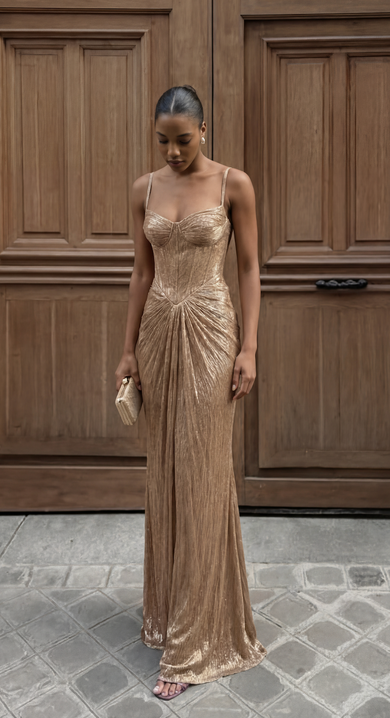 Isabella | Vestido Largo Elegante con Corpiño Corsé para Mujer 0