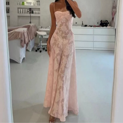 Isabella | Vestido Largo de Satén Elegante para Mujer con Tirantes Finos 1