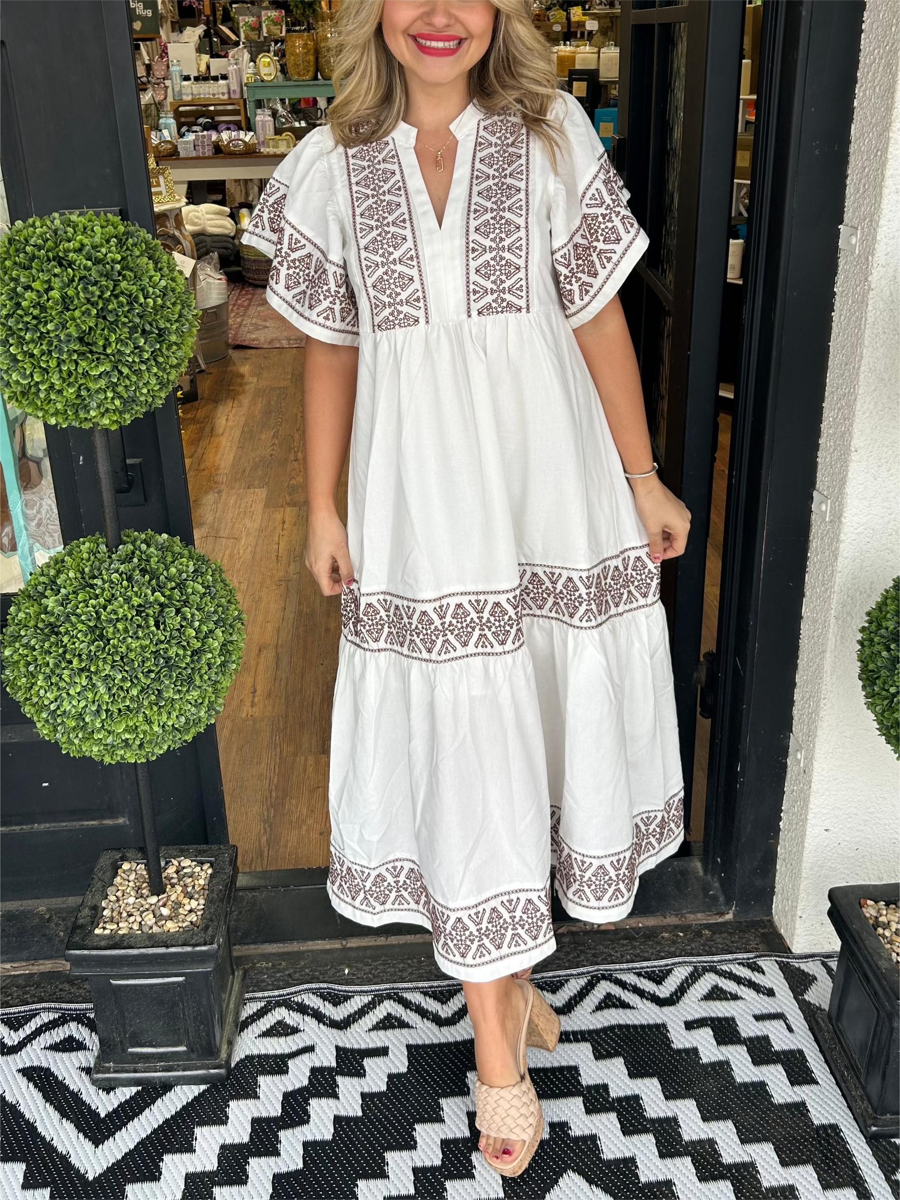 Isabella | Vestido Midi Bohemio de Verano con Cuello en V para Mujer 2