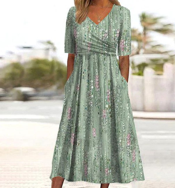 Isabella | Vestido Midi Floral Bohemio Elegante para Mujer 0