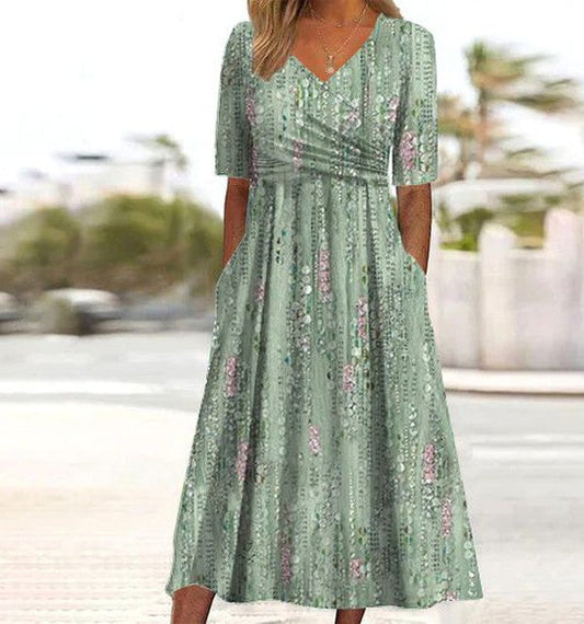 Isabella | Vestido Midi Floral Bohemio Elegante para Mujer 0