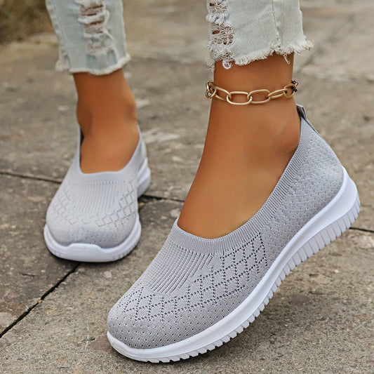 Isabella | Zapatillas Blancas Mujer Slip-On con Suela Flexible y Diseño Transpirable 0