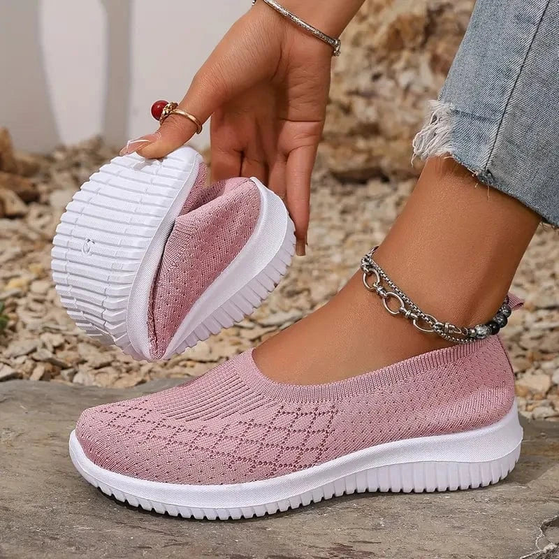 Isabella | Zapatillas Blancas Mujer Slip-On con Suela Flexible y Diseño Transpirable 3