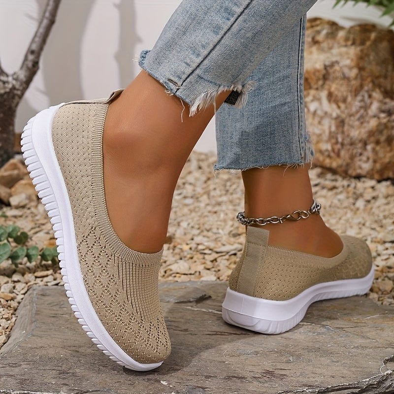 Isabella | Zapatillas Blancas Mujer Slip-On con Suela Flexible y Diseño Transpirable 4