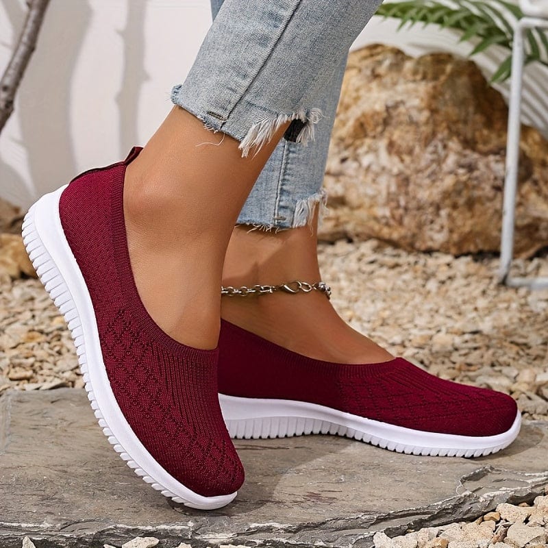 Isabella | Zapatillas Blancas Mujer Slip-On con Suela Flexible y Diseño Transpirable 5