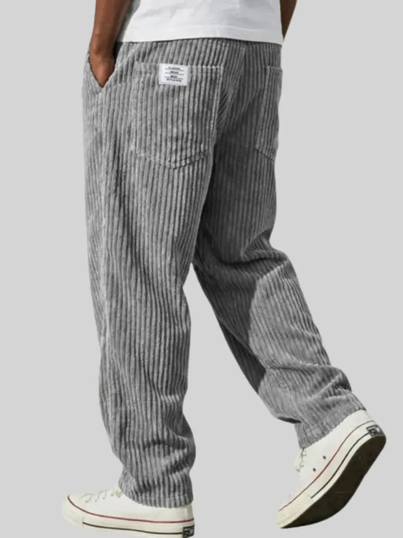 Javier | Pantalones de Canalé con Cintura Elástica para Hombre 0