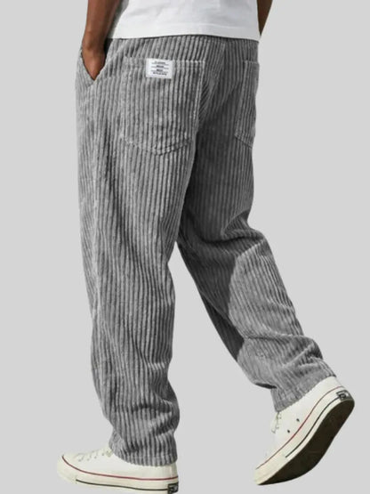 Javier | Pantalones de Canalé con Cintura Elástica para Hombre 0
