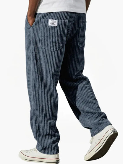 Javier | Pantalones de Canalé con Cintura Elástica para Hombre 1