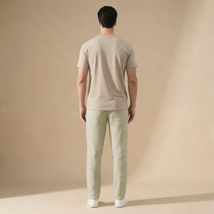 Javier | Pantalones de Lino para Hombre con Corte Recto y Cintura Elástica 2