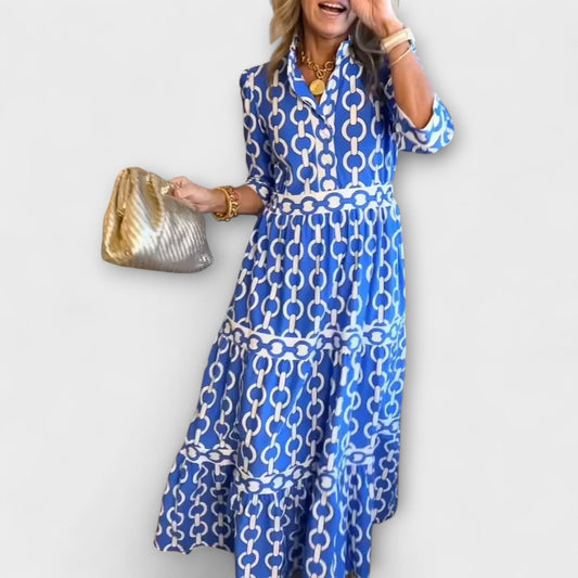 Juliette | Vestido Midi con Estampado de Cadenas para Mujer 0