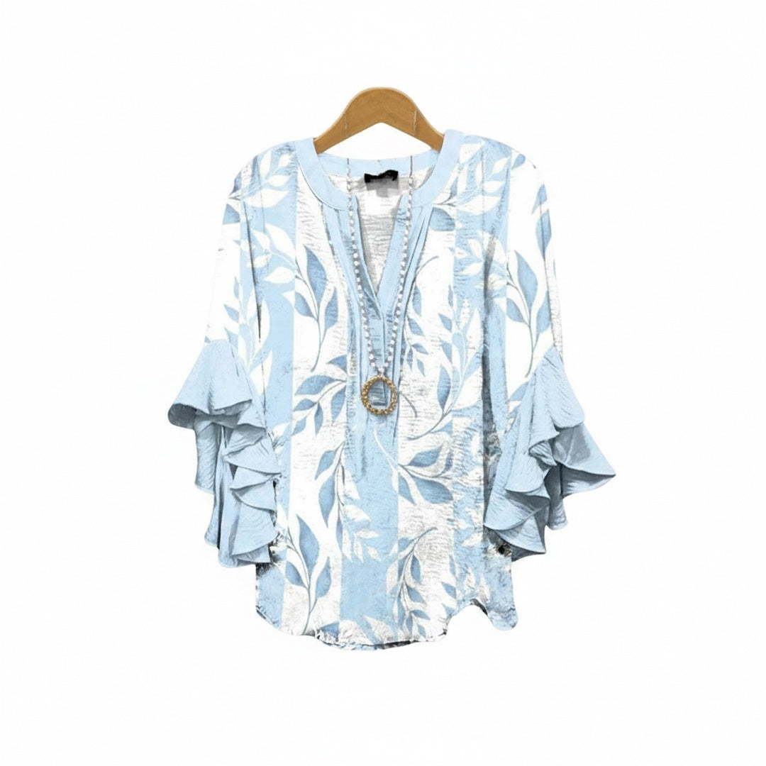 Lucía | Blusa Floral de Cuello en V para Mujer 1