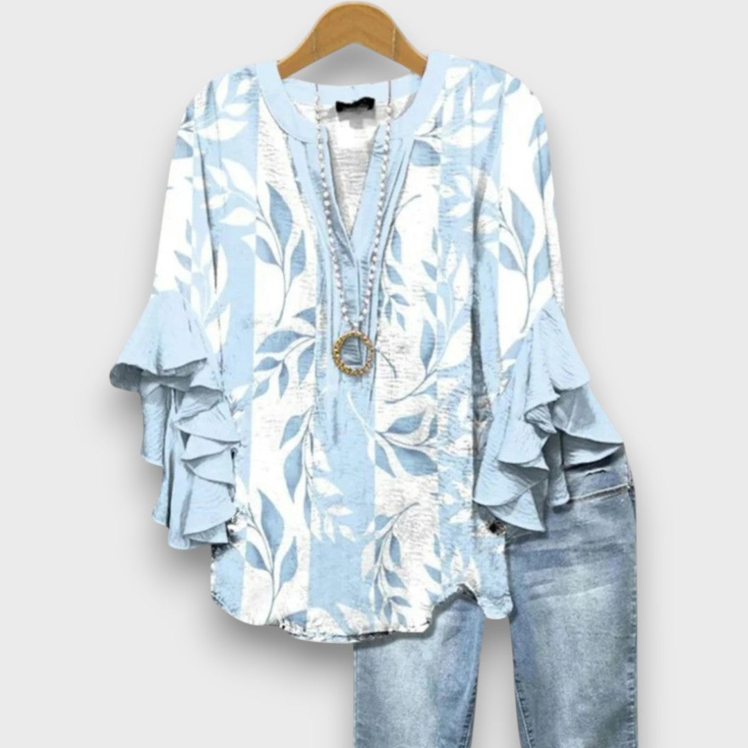 Lucía | Blusa Floral de Cuello en V para Mujer 2