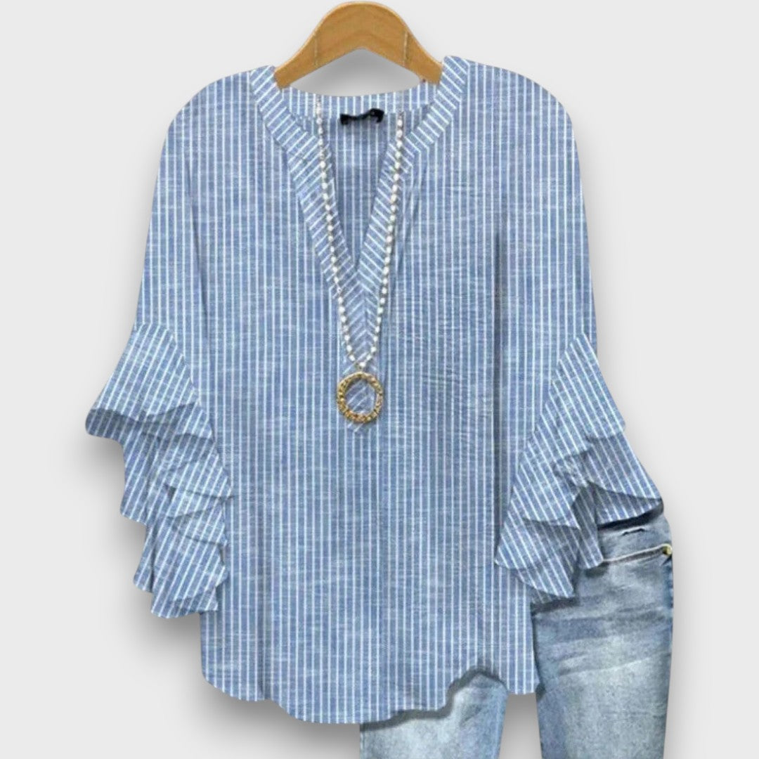 Lucía | Blusa Floral de Cuello en V para Mujer 3