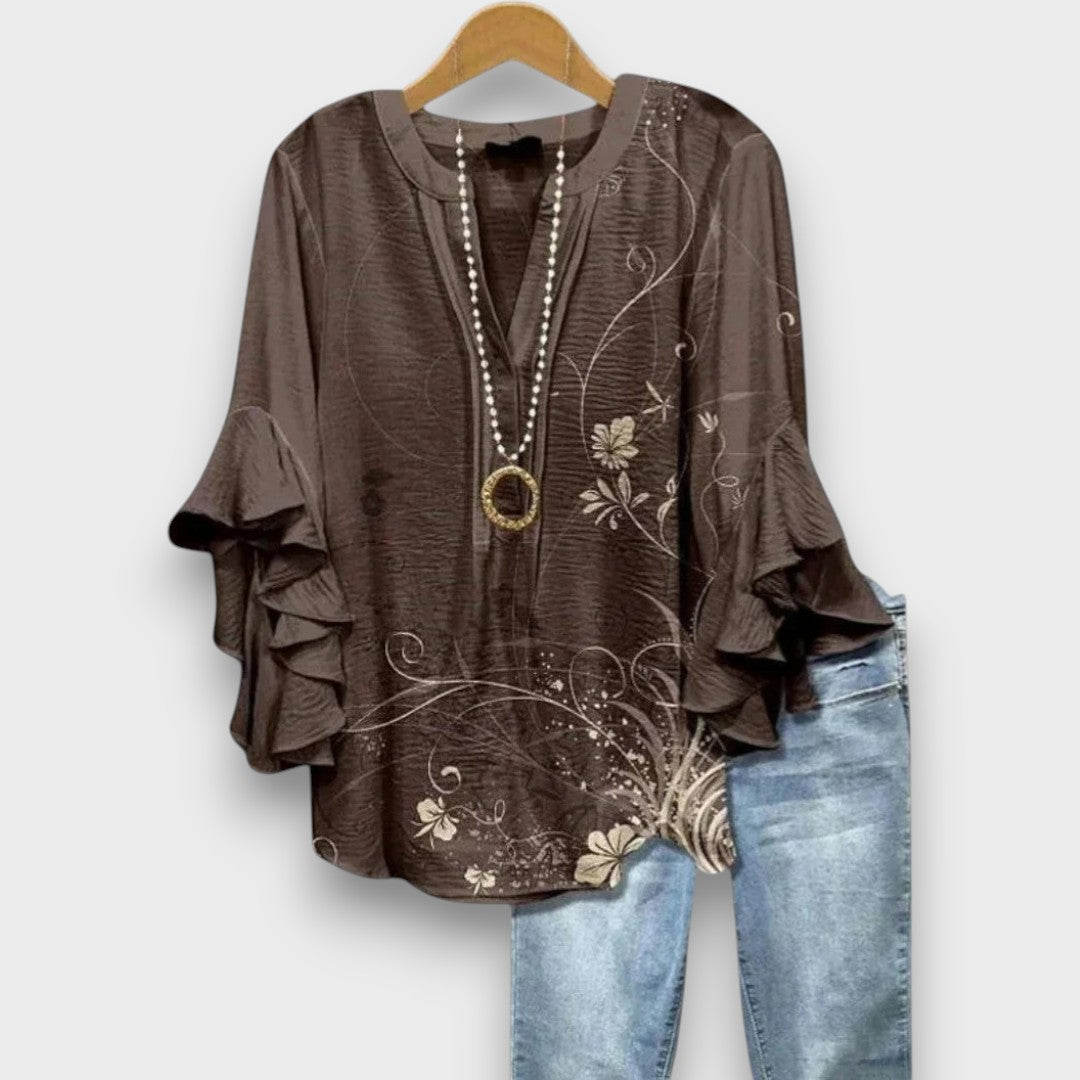 Lucía | Blusa Floral de Cuello en V para Mujer 5
