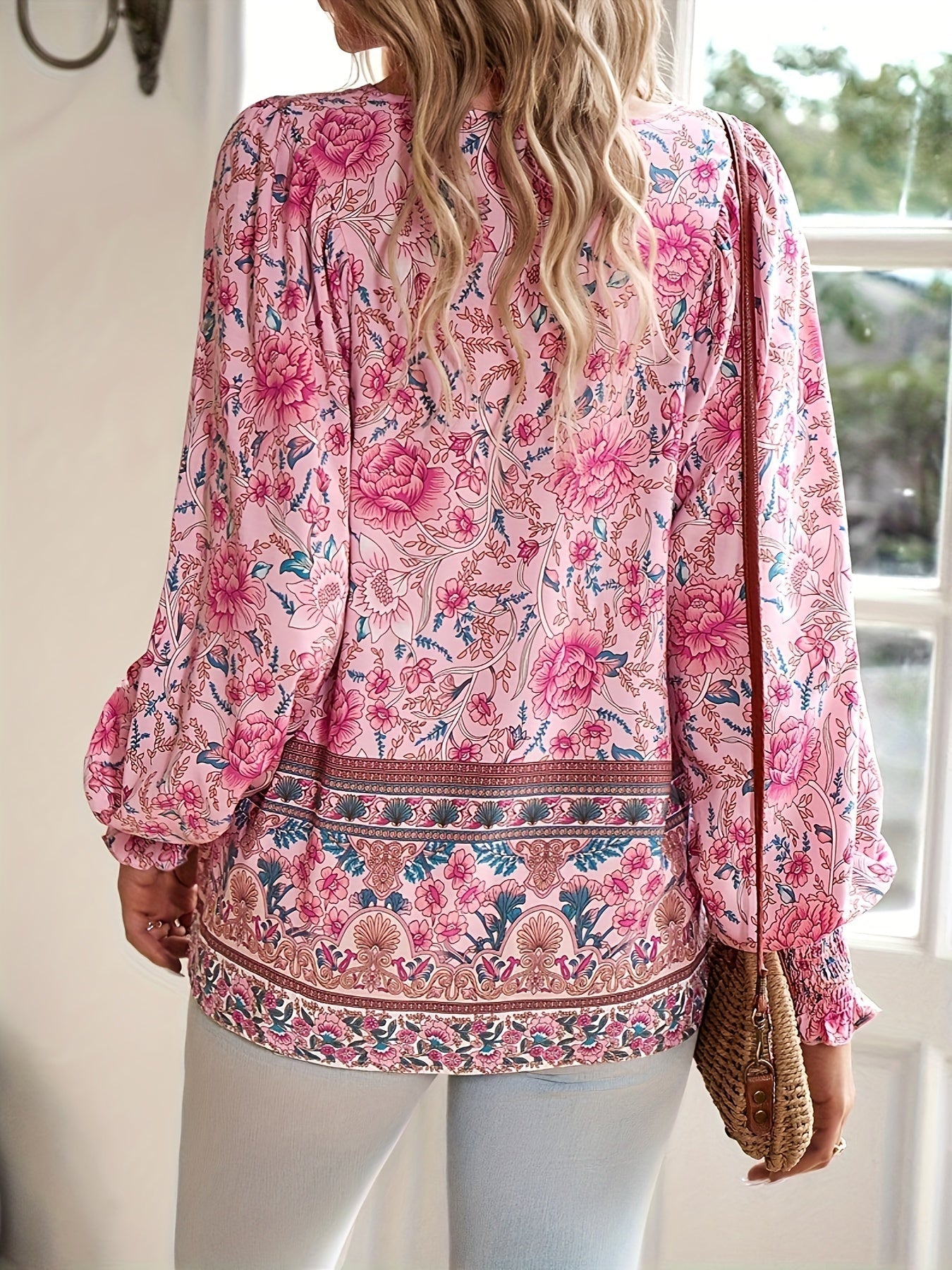 Lucía | Camisa Floral con Mangas Farol para Mujer 5