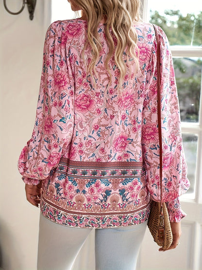 Lucía | Camisa Floral con Mangas Farol para Mujer 5