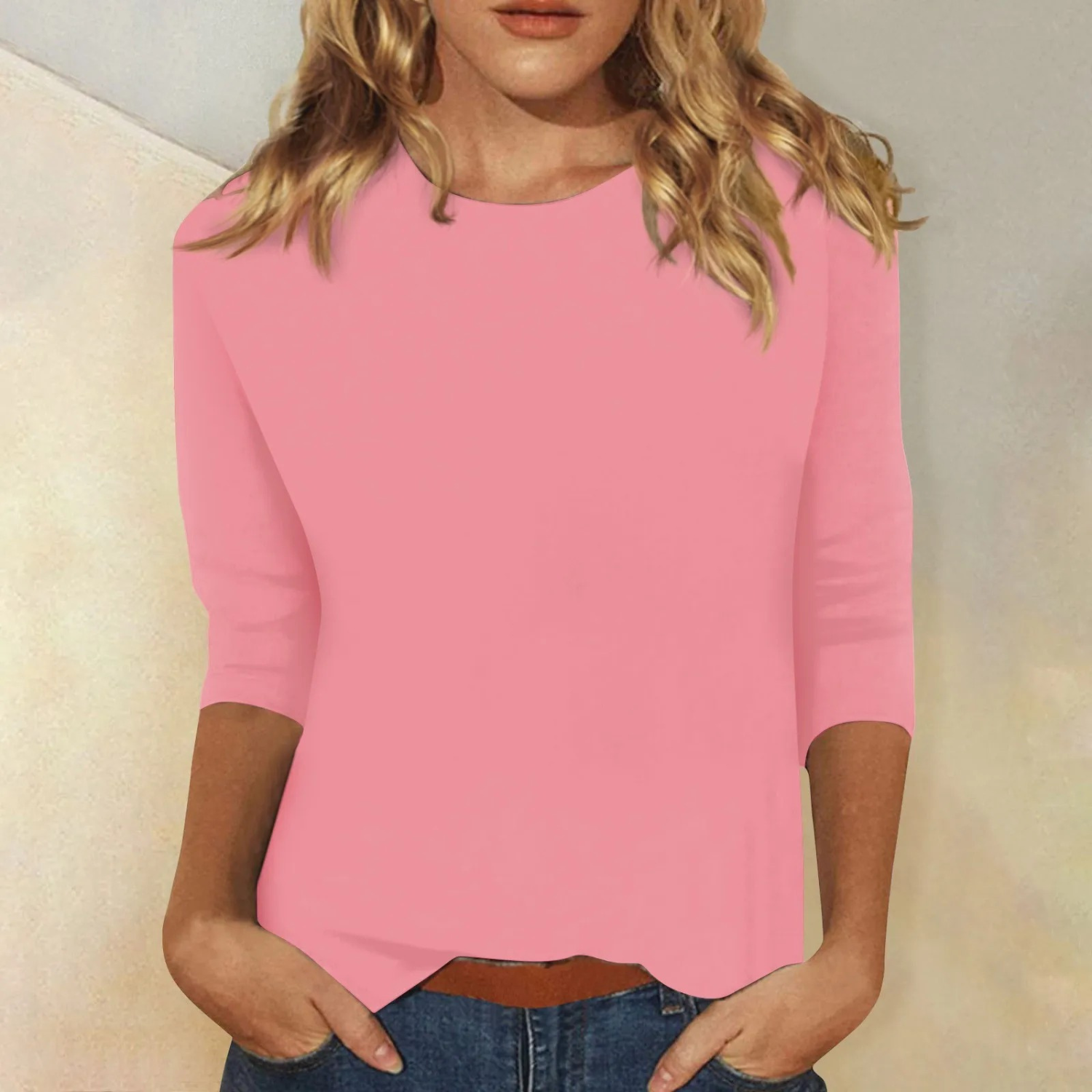 Lucía | Camisa de Manga Larga para Mujer con Cuello Redondo y Diseño Clásico 0