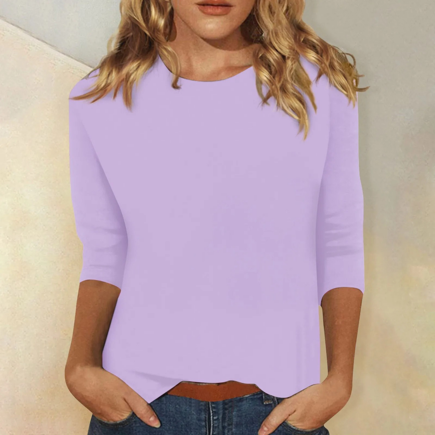 Lucía | Camisa de Manga Larga para Mujer con Cuello Redondo y Diseño Clásico 2