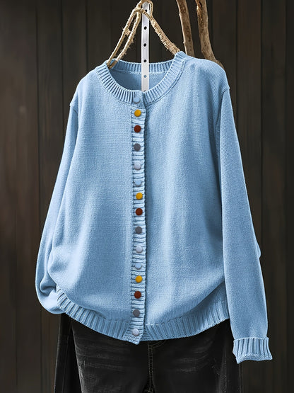 Lucía | Cárdigan de Punto Colorido con Botones para Mujer 3