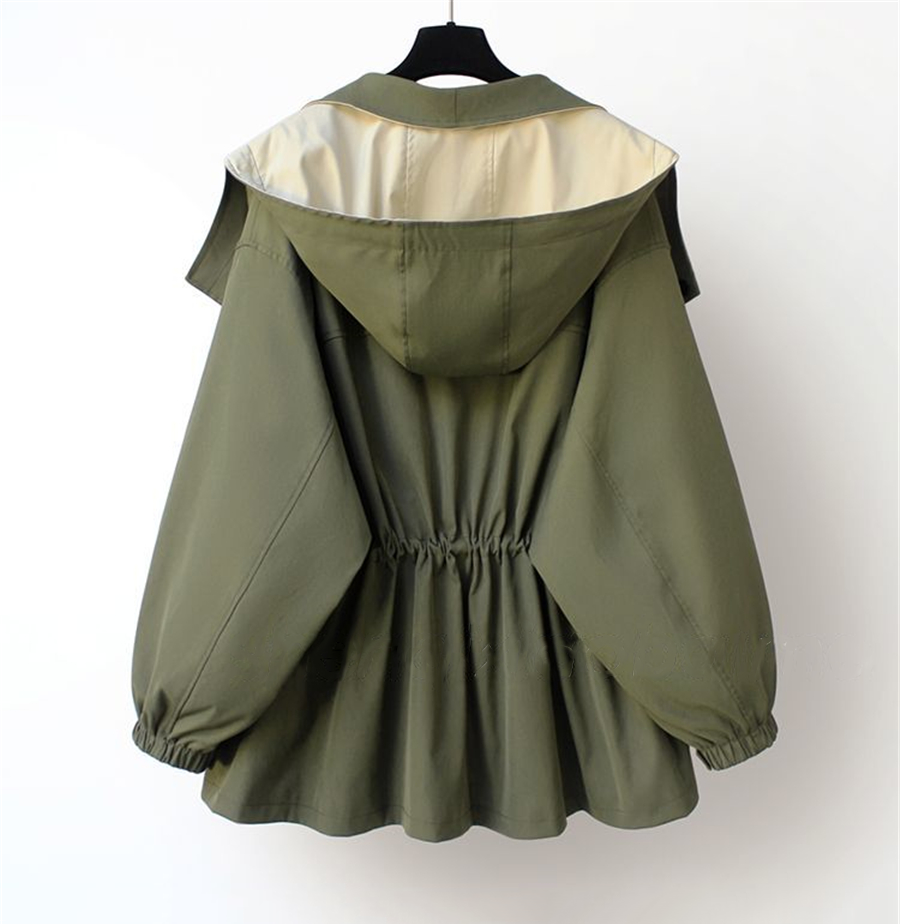 Lucía | Chaqueta con Capucha en Capas y Ribete en Contraste para Mujer 3