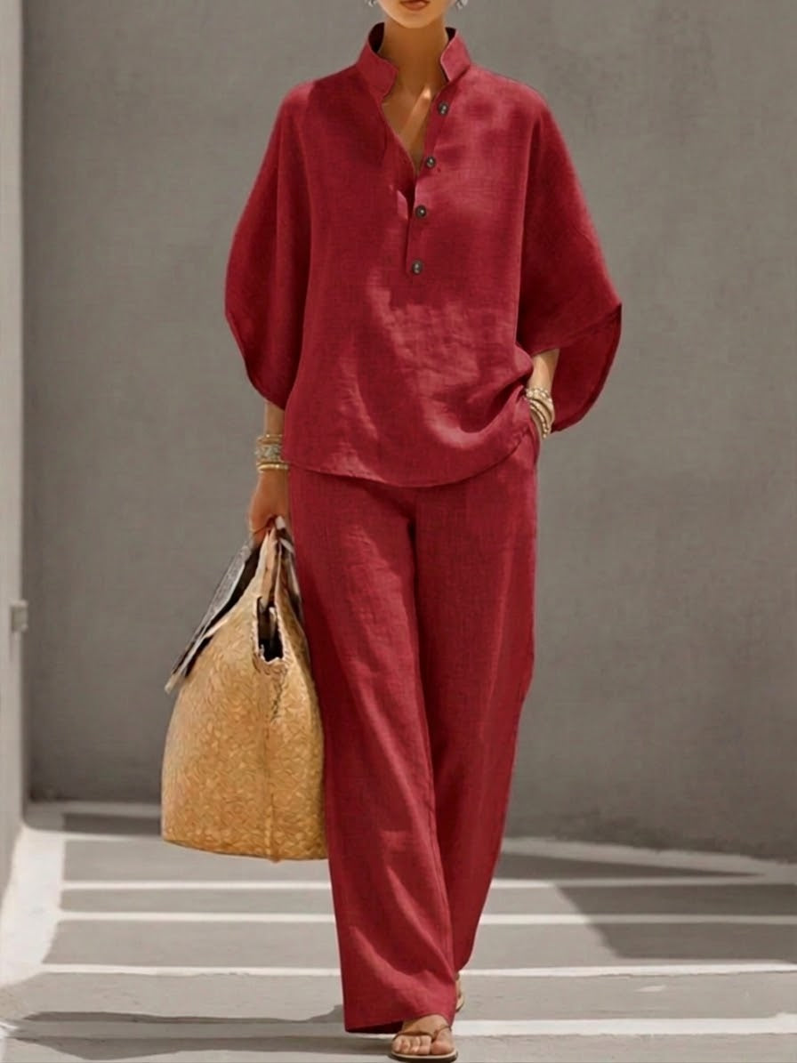 Lucía | Conjunto Deportivo de Punto para Mujer con Top Holgado y Pantalones Rectos 3