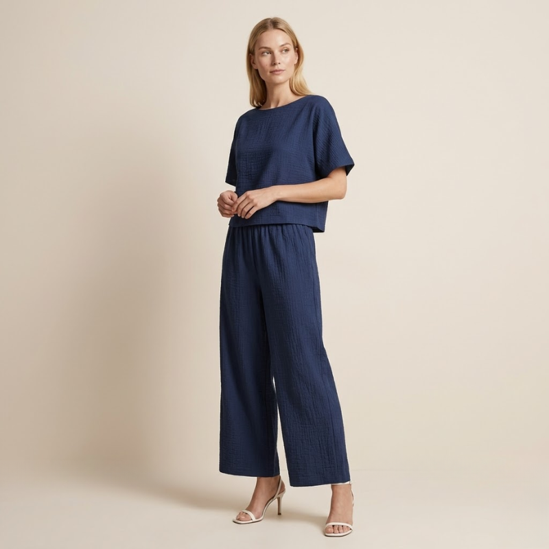 Lucía | Conjunto de Verano para Mujer con Pantalones Anchos y Top Holgado 0