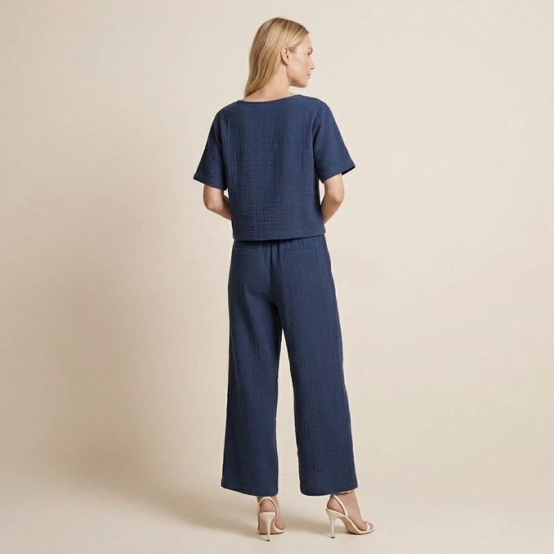 Lucía | Conjunto de Verano para Mujer con Pantalones Anchos y Top Holgado 1