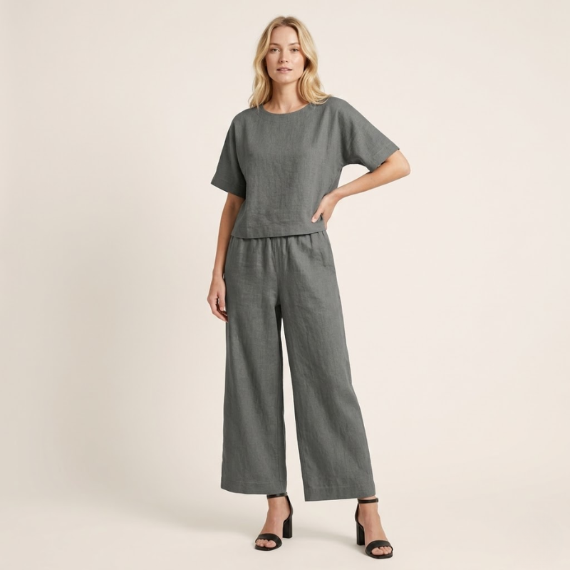 Lucía | Conjunto de Verano para Mujer con Pantalones Anchos y Top Holgado 5
