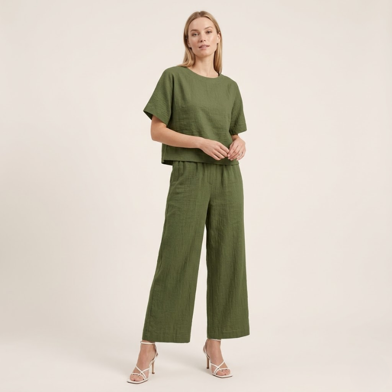 Lucía | Conjunto de Verano para Mujer con Pantalones Anchos y Top Holgado 6