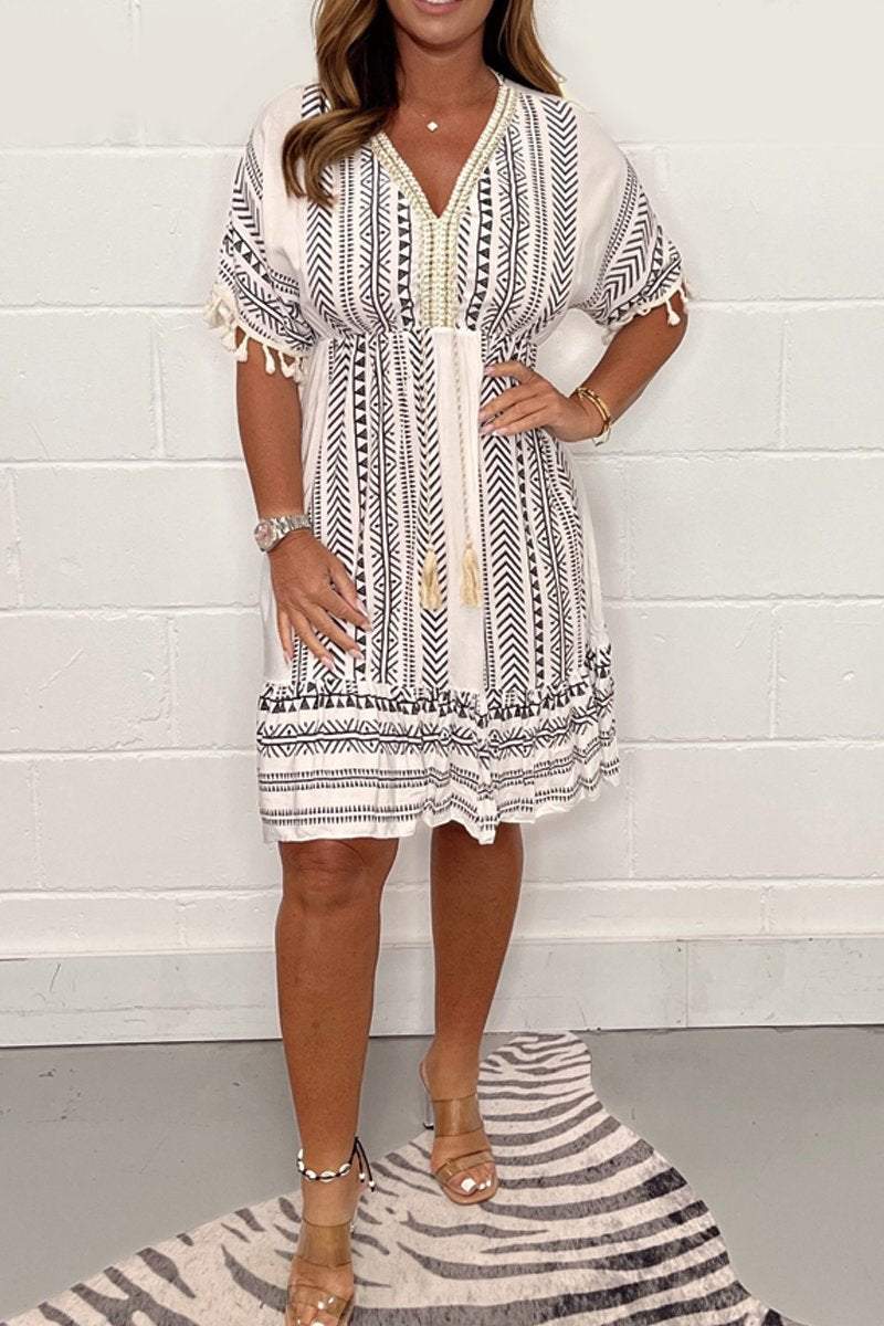 Lucía | Minivestido Bohemio con Borlas para Mujer 2