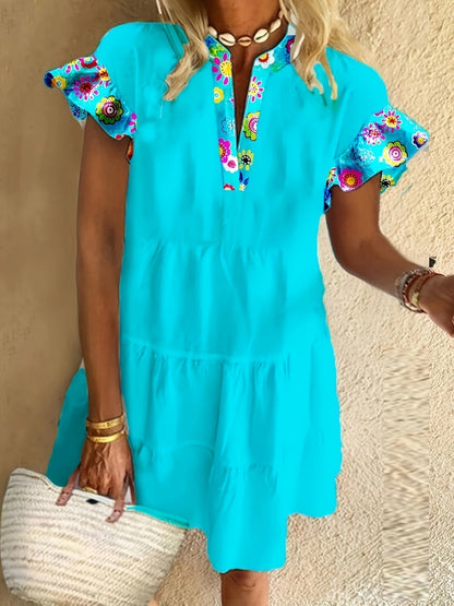 Lucía | Minivestido Bohemio con Mangas Volantes para Mujer 1
