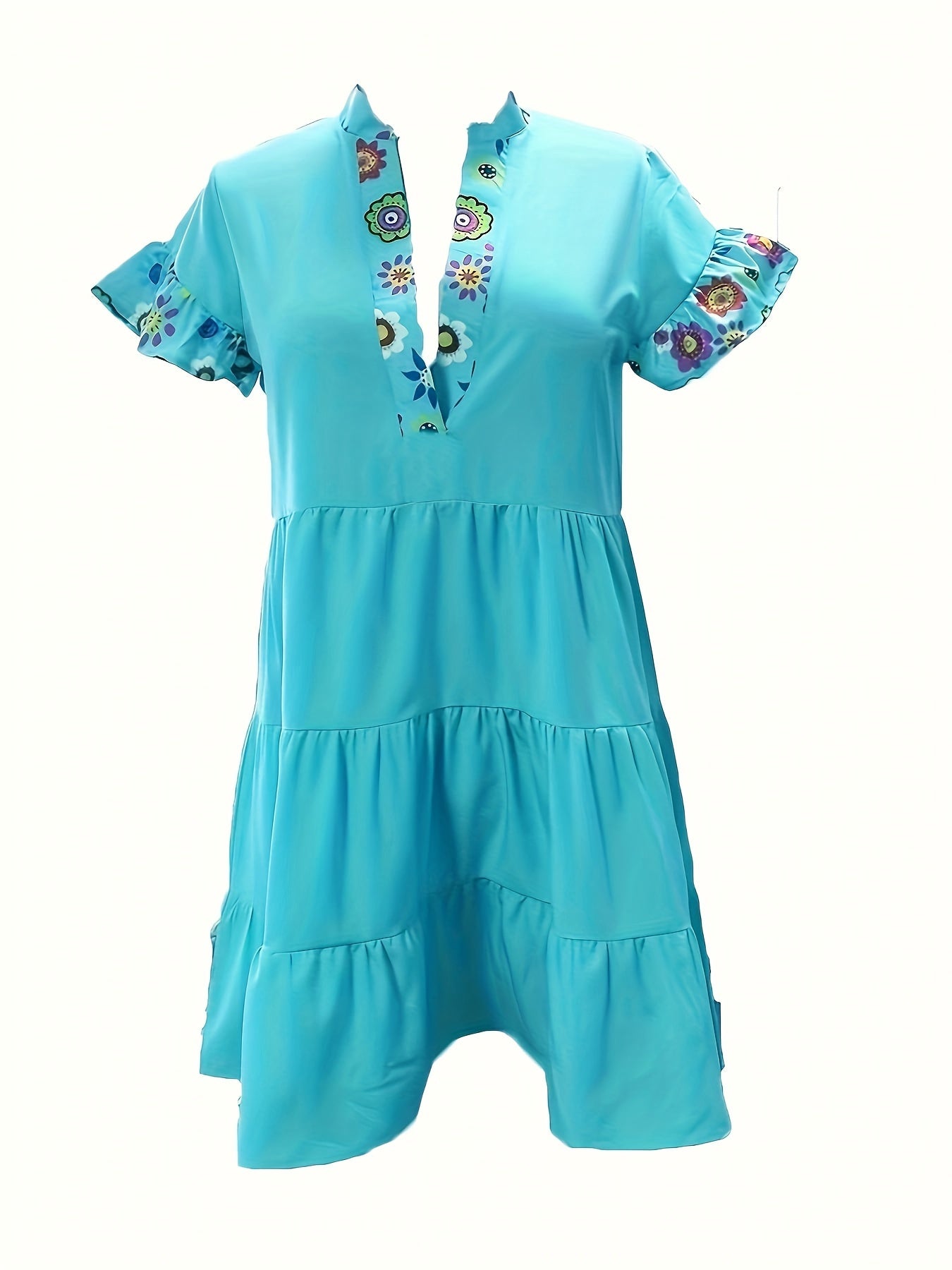 Lucía | Minivestido Bohemio con Mangas Volantes para Mujer 2