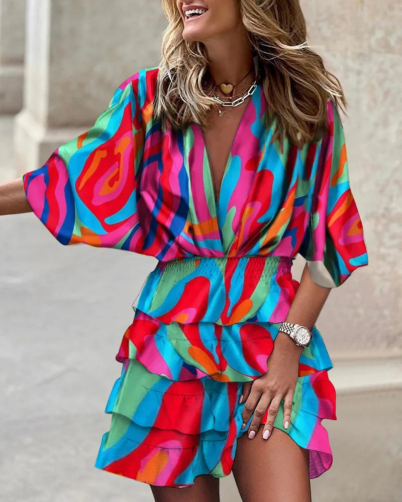 Lucía | Minivestido Bohemio con Volantes para Mujer 4