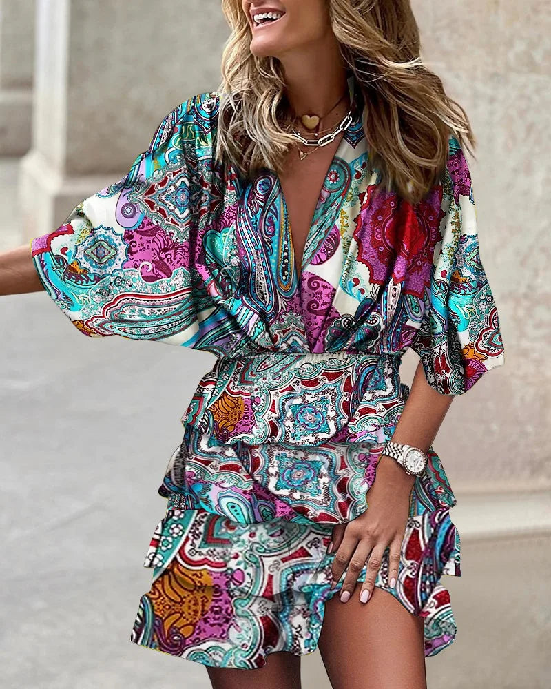 Lucía | Minivestido Bohemio con Volantes para Mujer 5