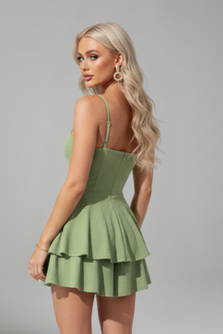 Lucía | Minivestido de Verano con Tirantes Finos y Falda Acampanada para Mujer 4