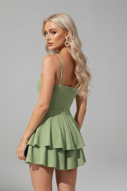 Lucía | Minivestido de Verano con Tirantes Finos y Falda Acampanada para Mujer 4