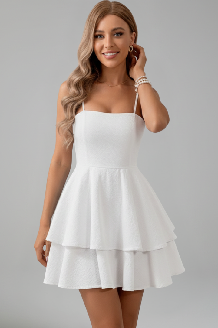 Lucía | Minivestido de Verano con Tirantes Finos y Falda Acampanada para Mujer 6