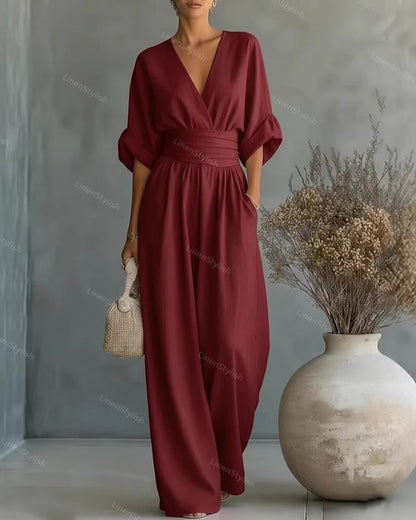 Lucía | Mono Elegante con Escote en V para Mujer 2
