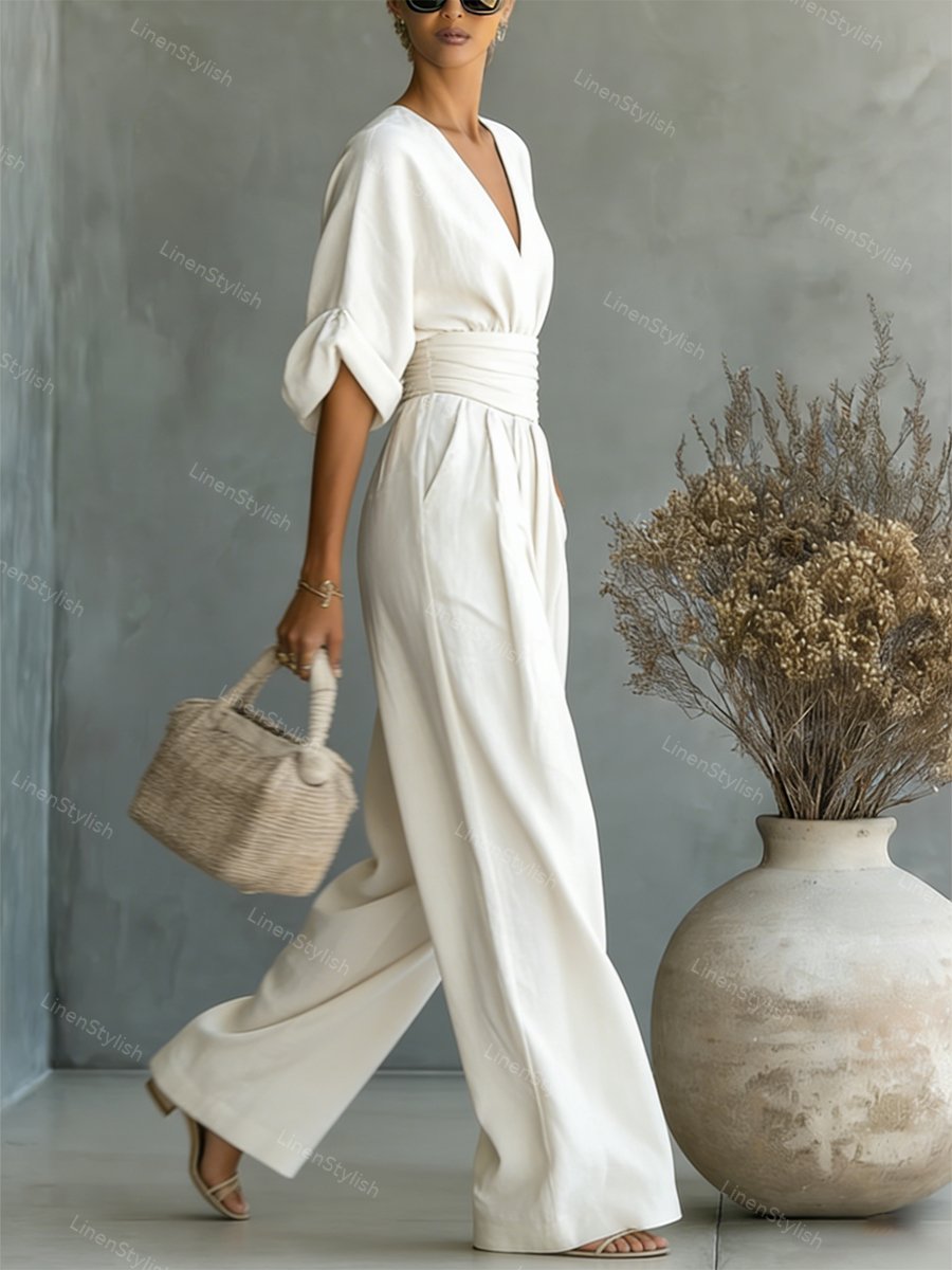 Lucía | Mono Elegante con Escote en V para Mujer 4