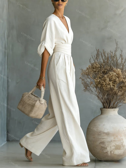 Lucía | Mono Elegante con Escote en V para Mujer 4