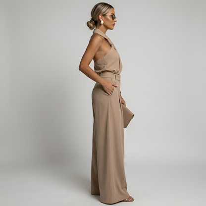 Lucía | Mono Mujer Halter con Pantalones Anchos para Fiestas Formales 2