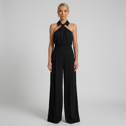 Lucía | Mono Mujer Halter con Pantalones Anchos para Fiestas Formales 6