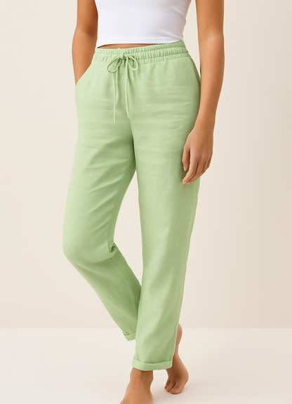 Lucía | Pantalón Recto con Cintura Elástica para Mujer, Casual y Elegante 0
