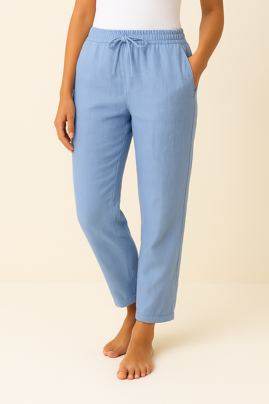 Lucía | Pantalón Recto con Cintura Elástica para Mujer, Casual y Elegante 1