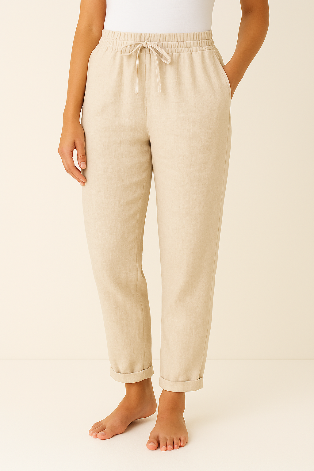 Lucía | Pantalón Recto con Cintura Elástica para Mujer, Casual y Elegante 2