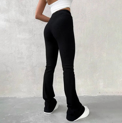 Lucía | Pantalones Acampanados de Canalé con Cintura Alta para Mujer 2